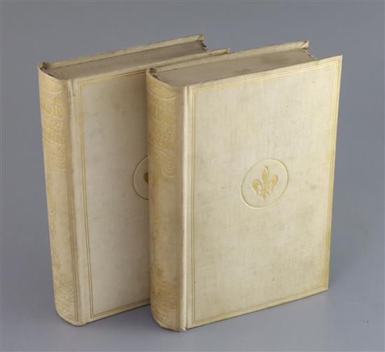 Rabelias, Francois - Works, 2 vols, qto, illustrated by W. Heath Robinson, original white buckram, foxed throughout,